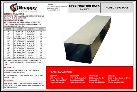 snappy pipe duct catalog